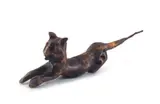 Lucas Sithole, Cat Figure (LS 9301), 1993, Rhodesian teak