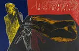 Mimmo Paladino, Sogno Umido, Ulysses Suite, woodcut on paper