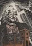 Hlavutelo Ngobeni, Priest, etching and surface rolling
