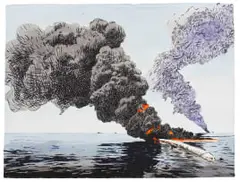 Black Gold by Matthew Hindley, hand-coloured screenprint, sold Apr 2022