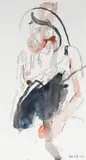 Wayne Barker, Untitled (Nude), watercolour on paper