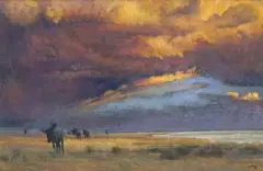 Zakkie Eloff, Etosha, oil on canvas
