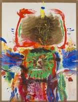 Paul Emsley, Totem, oil on paper
