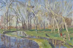 Siegfried Hahn, Spring, Sarragosa (sic), oil on canvas