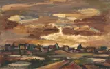 Kenneth Baker, Landscape, oil on board