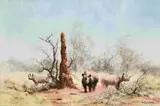 David Shepherd, Rhinos and Termites, oil on canvas