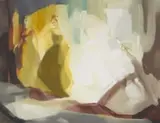 Aleksanders Klopcanovs, Abstract Figures, oil on canvas