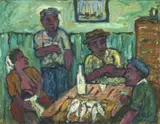 Kenneth Baker, The Day's Catch, oil on board