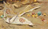 Toys from the Past by Adriaan Boshoff, oil on canvas laid down on board, sold Apr 2022