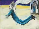 Beezy Bailey, Fly Away, mixed media on paper