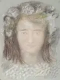 Christo Coetzee, Smiling Bride, pastel on paper