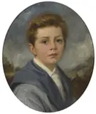 English School 19th century, Portrait of a Young Boy, oil on canvas