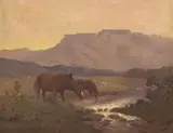 Allerley Glossop, Horses in a Mountainous Landscape, oil on canvas
