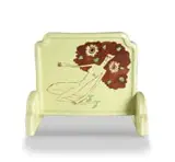 Plaque and stand, hand painted with a nude and a poem by Táng Yin by Hylton Nel, glazed earthenware, sold Apr 2022