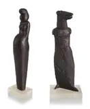 Bruce Arnott, Betrothal Pair, bronze mounted on a sandblasted perspex base