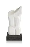 Lorraine Edelstein, Torso, carved marble on a marble base