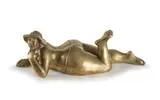 Jean Doyle, Prone Nude, bronze