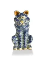 Hylton Nel, Blue and Cream Cat, glazed earthenware