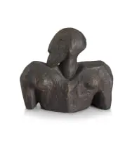 Lorraine Edelstein, Male Bust, cement fondue, with a Perspex base