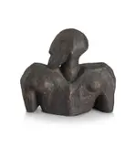 Lorraine Edelstein, Male Bust, cement fondue, with a Perspex base