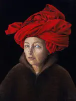 Heather Gourlay-Conyngham, Self in Jan's Turban, oil on canvas