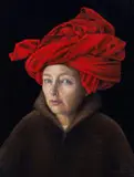 Heather Gourlay-Conyngham, Self in Jan's Turban, oil on canvas