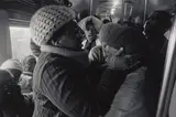 Santu Mofokeng, Supplication, Johannesburg–Soweto Line, 1986, photographic print on paper