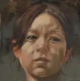 Jaco Benade, Portrait of a Woman, oil on canvas paper