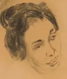 Jean Welz, Lehenita I, charcoal on paper