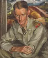 Eric Byrd, Portrait of a Lieutenant in the Union Defence Force (South Africa), World War II, oil on canvas