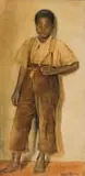 Frans Oerder, Portrait of a Native Boy, 1900, watercolour and pencil on paper