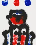 Robert Hodgins, Chairman, colour etching on paper
