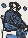 Robert Hodgins, Oupa, colour etching on paper