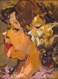 The White Flower by Adriaan Boshoff, oil on wood panel, sold Mar 2022