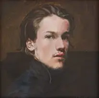 Jaco Benade, Portrait of a Man, oil on board