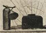 William Kentridge, Lexicon (Emergency), chine collé and etching on paper