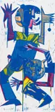 Blessing Ngobeni, Submission I, colour linocut