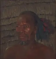 Marie Irwin, Portrait of a Zulu Man, oil on canvas laid down on board
