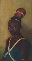 Marie Irwin, Portrait of a Married Zulu Woman, oil on canvas laid down on board