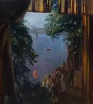 Eilif Peterssen, View from the Window, oil on canvas