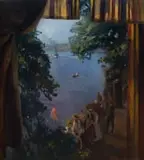 Eilif Peterssen, View from the Window, oil on canvas