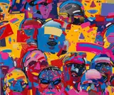 Norman Catherine, Identikit, colour screenprint on paper