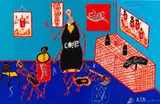 Buti Thomas Kgope, Coke Dance, colour lithograph on paper