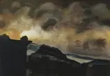 Lucas Nkgweng, Clouds, Memories, monotype on paper