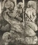 Praying for the Sick by Vuminkosi Zulu, etching and aquatint on paper, offered Mar 2022