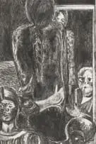 Elza Botha, Teenbeeld (Counter Image), stone lithograph on paper