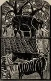 A Strong Man by John Muafangejo, linocut on paper, sold Mar 2022