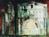 John Piper, St Simon-de-Pelouaille, Charente, screenprint
