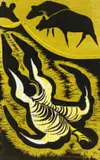 Shaka Lies Untouched, no. 43 by Cecil Skotnes, colour woodcut on paper, sold Mar 2022
