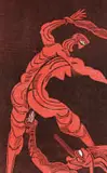 Shaka Punishes Deceitful Witchdoctresses, no. 30 by Cecil Skotnes, colour woodcut on paper, sold Mar 2022